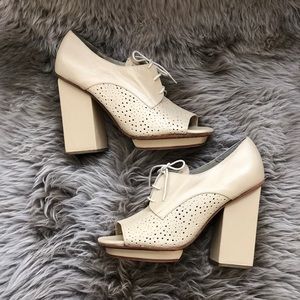 Rachel Comey block heel peep toe booties - size 8